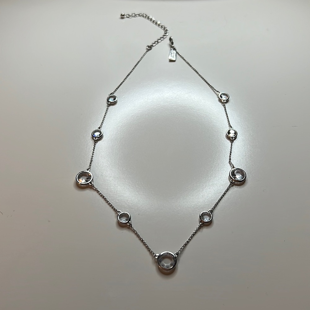 Kate Spade silver and cubic zirconia necklace